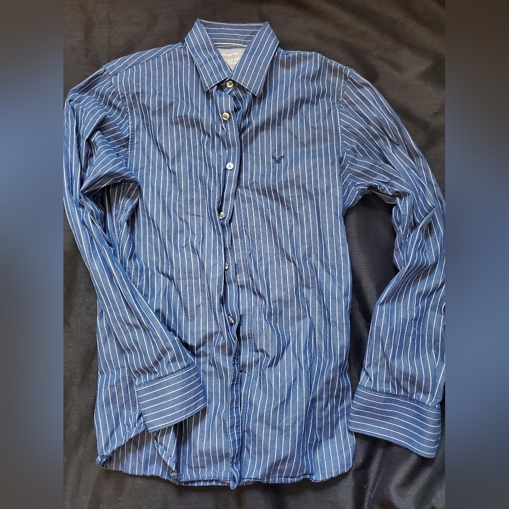 American Eagle vintage fir striped dress shirt